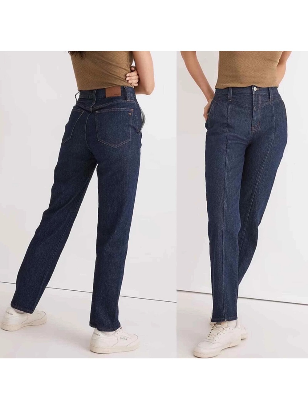 {29} Madewell the Perfect Vintage Straight Jean Greenhaven Wash Seamed Version